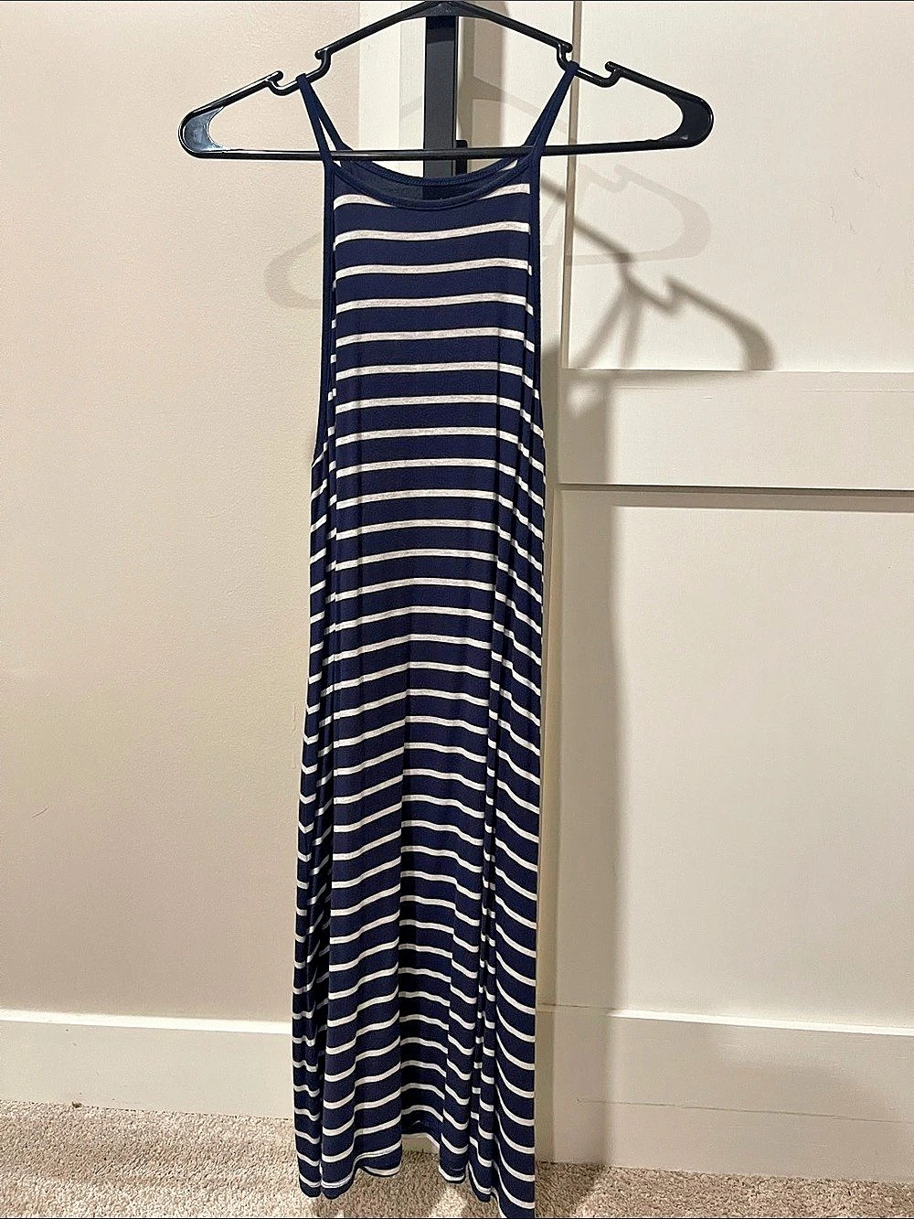 aerie Striped Maxi Dress in Blue & White Size Small